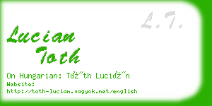 lucian toth business card